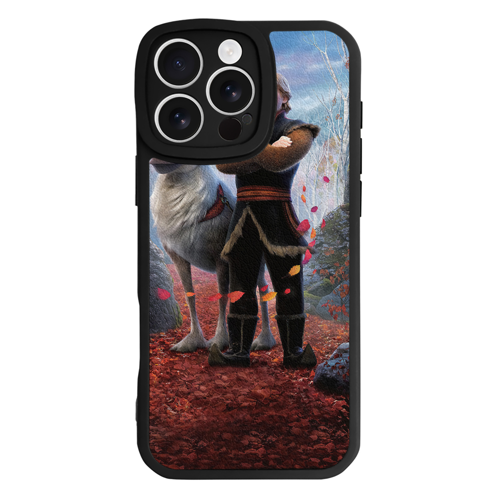 （画像用） アナと雪の女王 アンナ エルサ Frozen Anna Elsa 【iPhone 16シリーズ対応】シリコンスマホケース（レザー調） 材質：シリコン